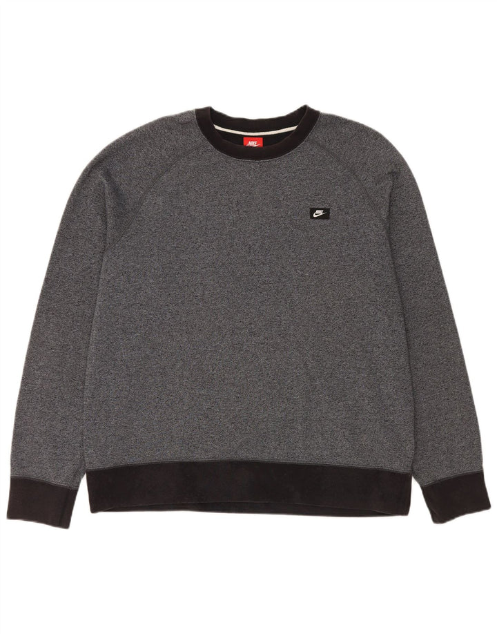 Moletom masculino NIKE Jumper XL cinza colorblock algodão