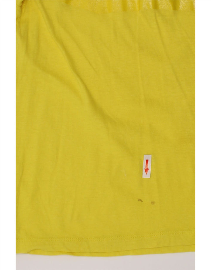 Camisa polo gráfica ICEBERG para meninos 8-9 anos algodão amarelo médio
