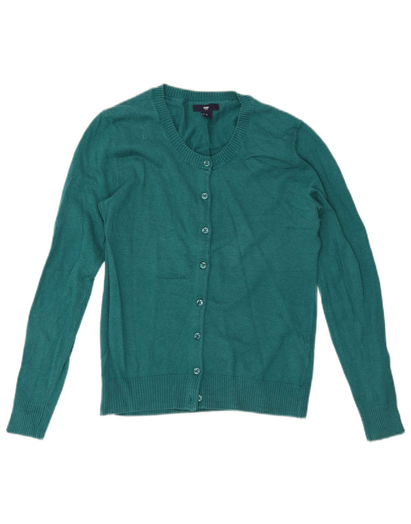 Suéter cardigã feminino Gap Regular Fit Reino Unido 10 algodão verde pequeno