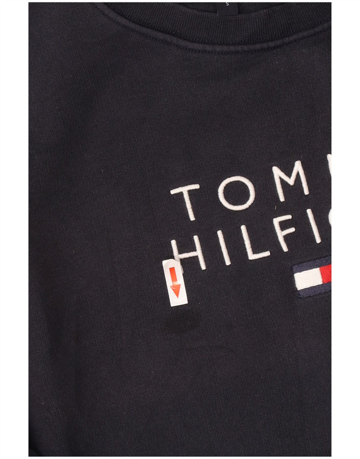 Tommy Hilfiger moletom gráfico masculino jumper pequeno algodão azul marinho