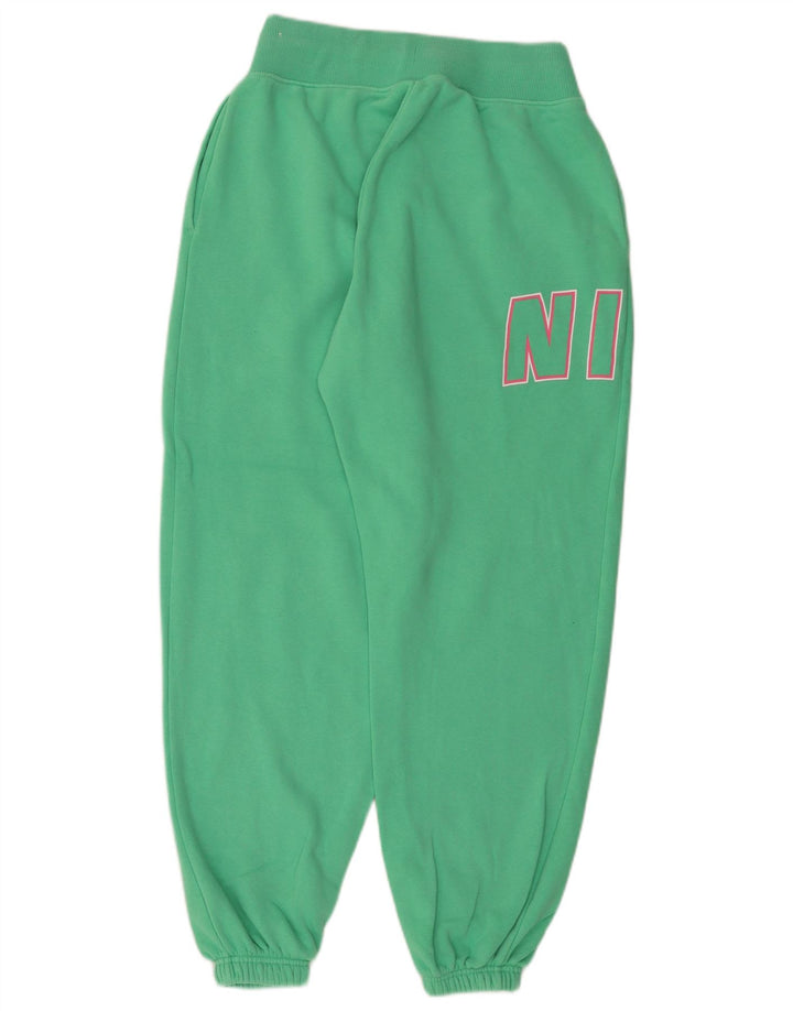Calça esportiva feminina Nike Graphic Joggers UK 10 pequeno algodão verde