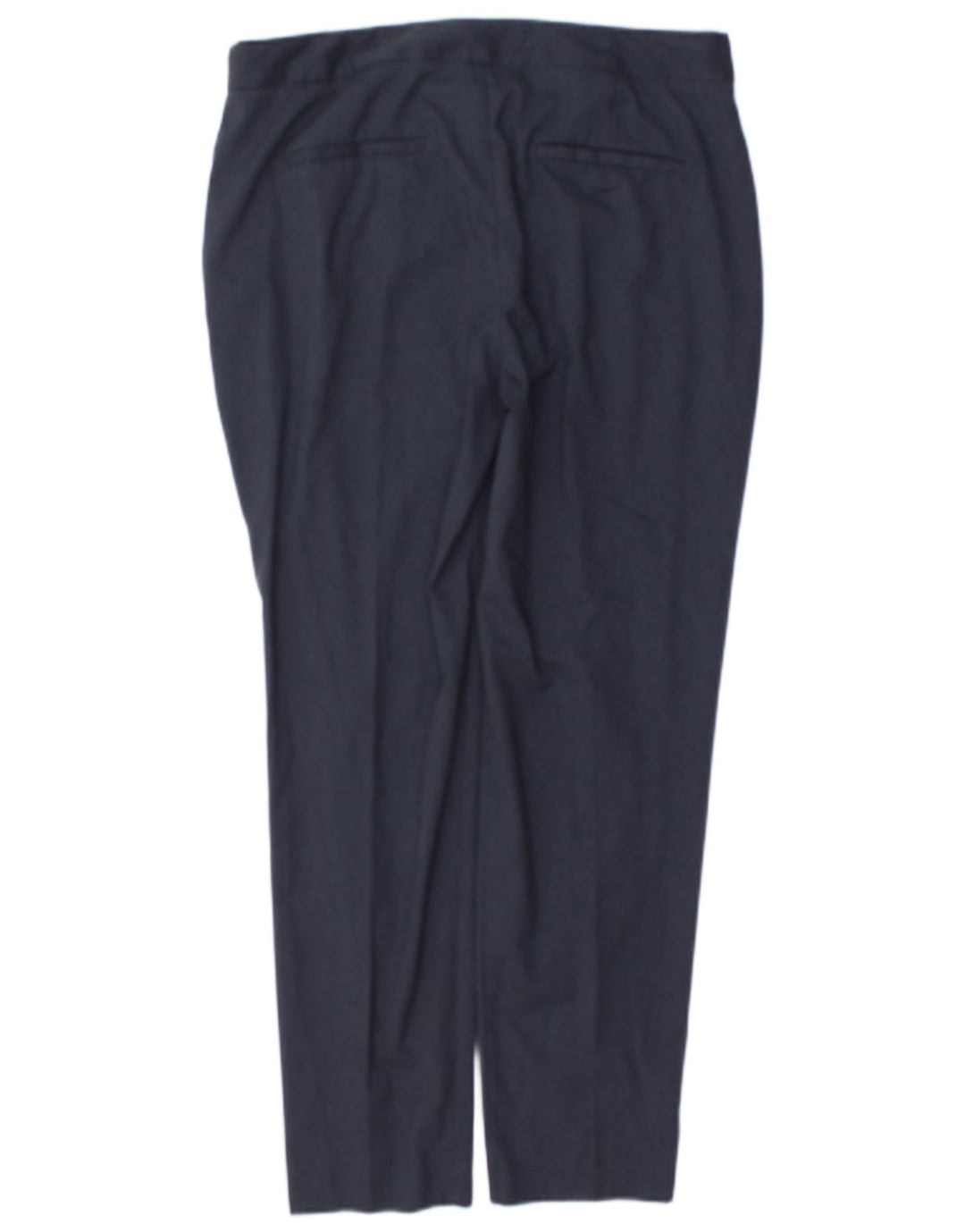 Calça feminina Zara Slim Suit EU 38 Pequeno W28 L28 Poliéster Azul Marinho