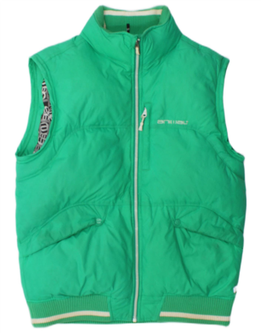 Animal Mens Colete Acolchoado UK 38 Nylon Verde Médio