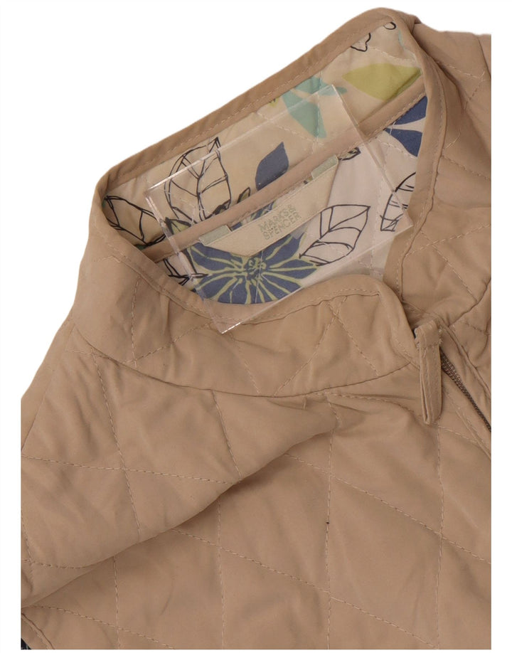 Colete acolchoado feminino Marks & Spencer UK 16 grande bege