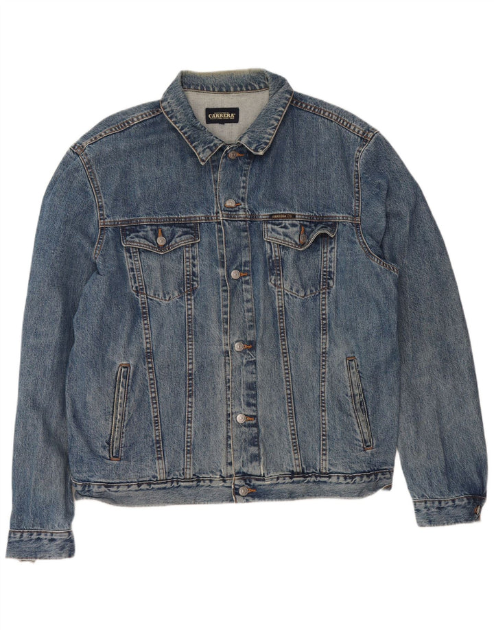 Jaqueta jeans masculina Carrera UK 44 2XL algodão azul