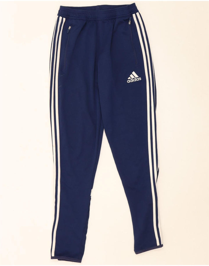 Calça de treino masculina ADIDAS Climacool pequena azul marinho colorblock