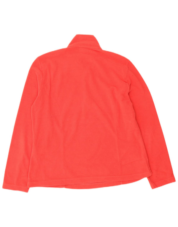 Suéter de lã feminino Jack Wolfskin com zíper e gola UK 18/20 XL poliéster vermelho