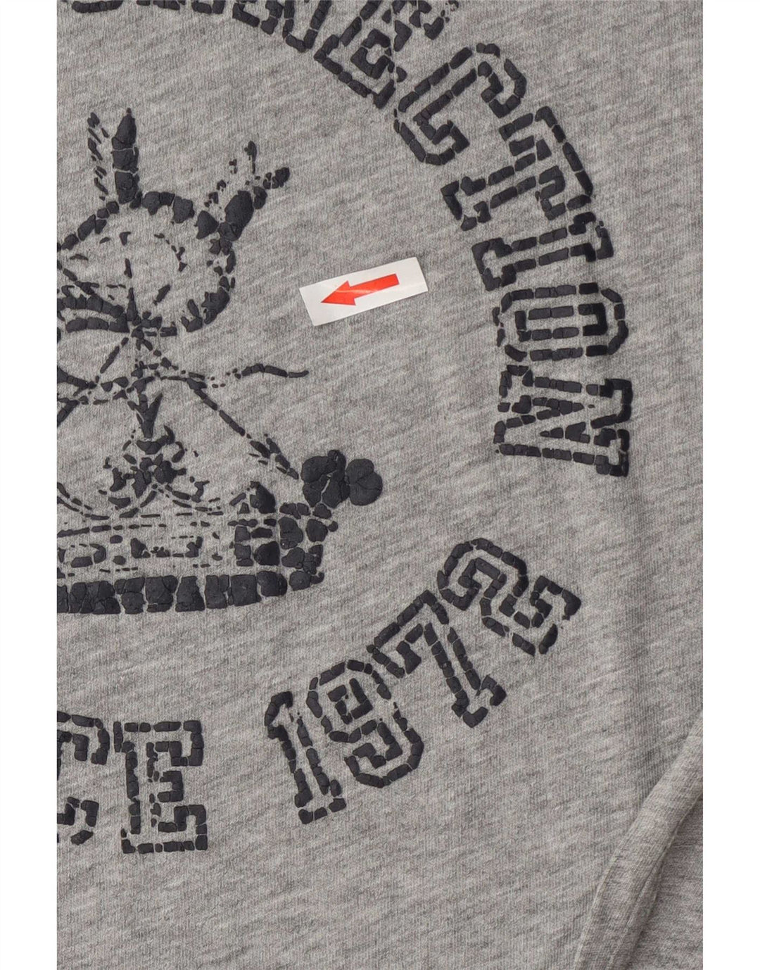 Camiseta gráfica masculina French Connection Top algodão manchado cinza médio