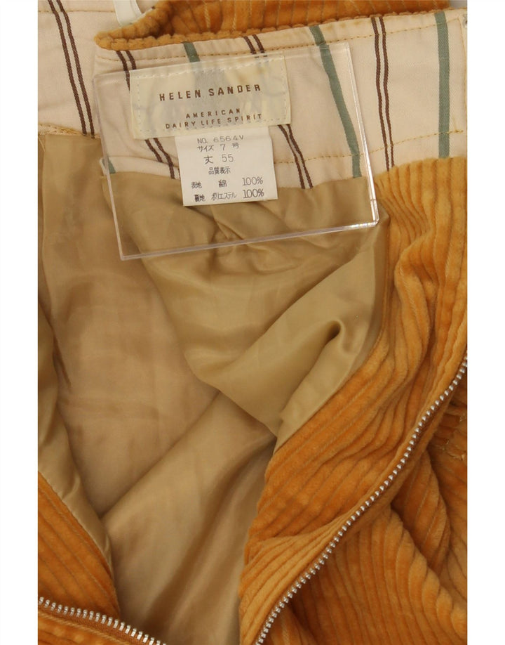 VINTAGE Womens Corduroy Skirt W24 XS Brown Vintage Vintage and Second-Hand Vintage from Messina Hembry 
