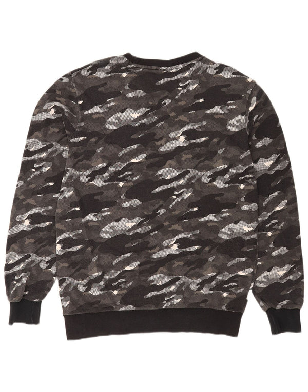 Puma masculino gráfico moletom jumper médio cinza camuflagem