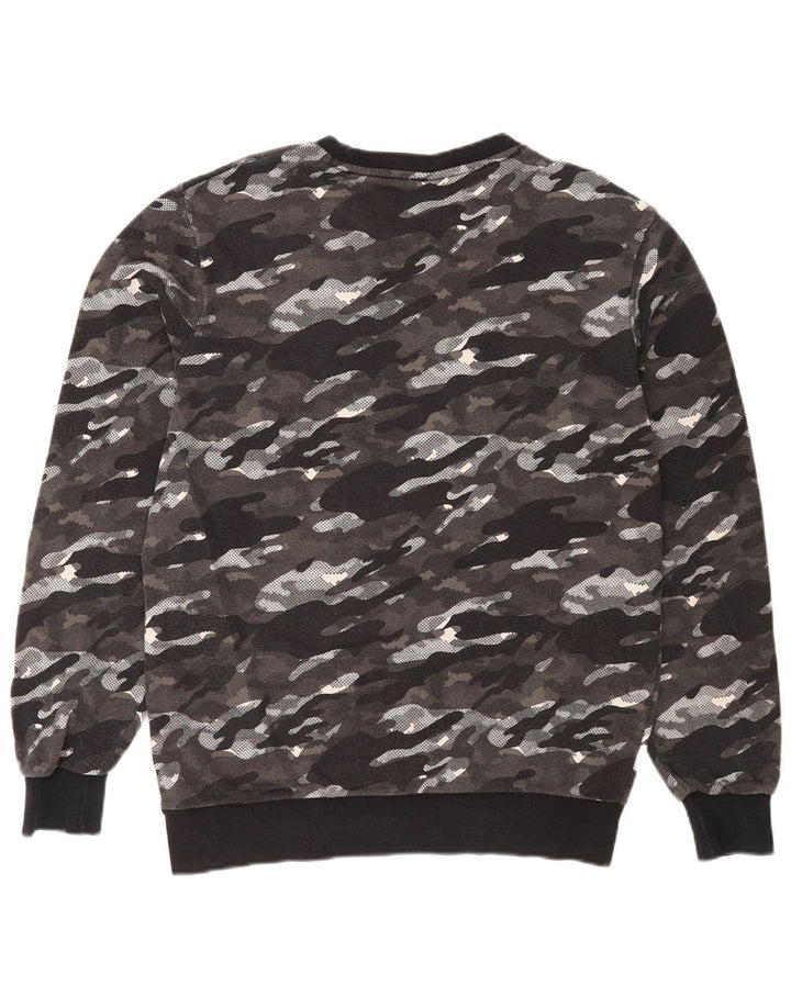 Puma masculino gráfico moletom jumper médio cinza camuflagem