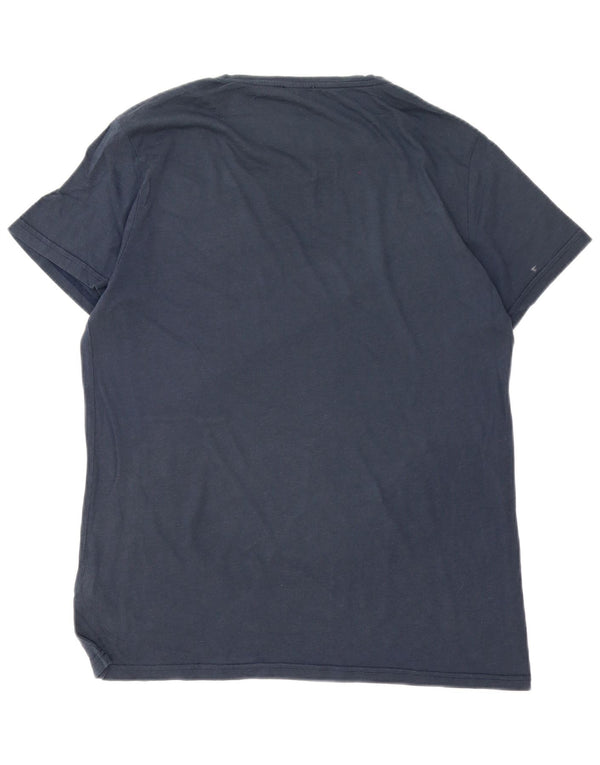 Camiseta masculina Calvin Klein gráfica grande algodão azul marinho