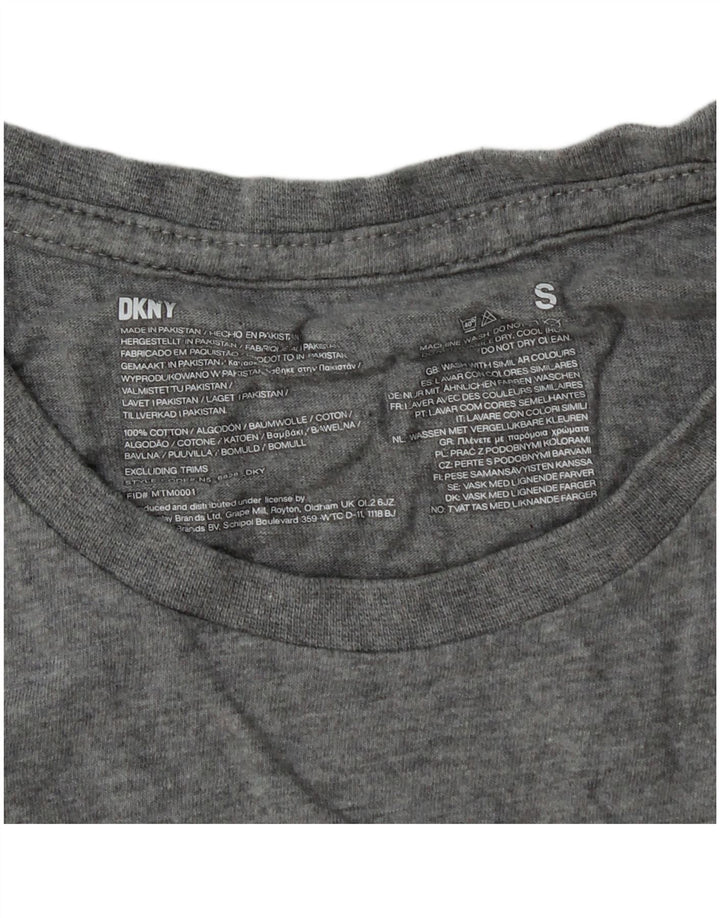 Camiseta Dkny Meninos 13-14 Anos Pequeno Algodão Cinza