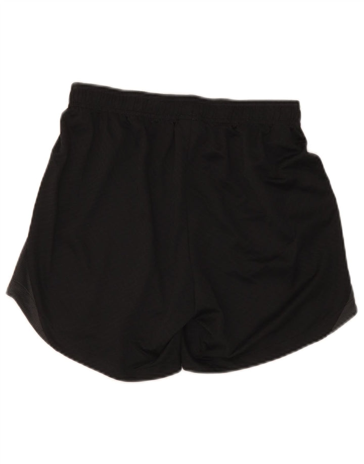 Shorts esportivos femininos Nike Dri Fit UK 8 pequenos poliéster preto