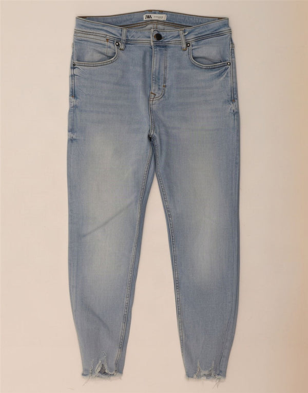 Zara Mens Jeans Skinny Cropped EU 42 Grande W32 L24 Azul
