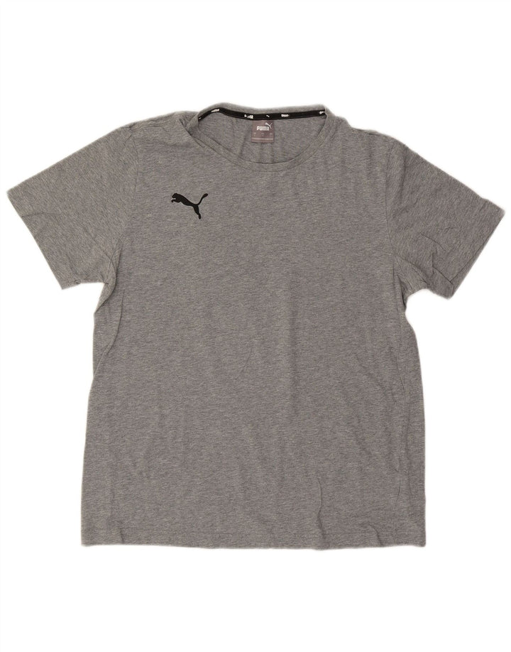 Camiseta masculina PUMA grande algodão cinza