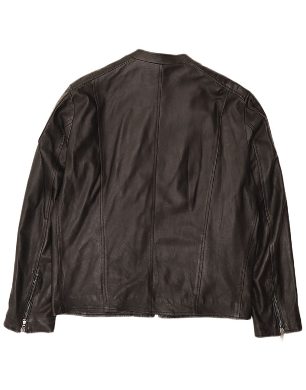 Jaqueta Bayside masculina de couro Racer UK 42 XL couro preto
