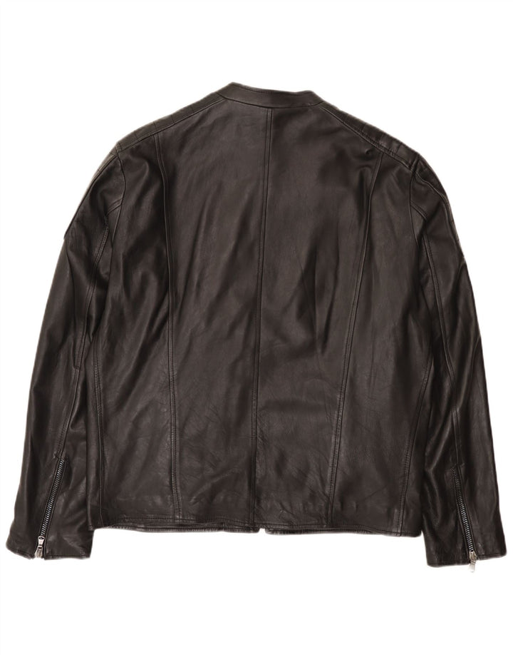 Jaqueta Bayside masculina de couro Racer UK 42 XL couro preto