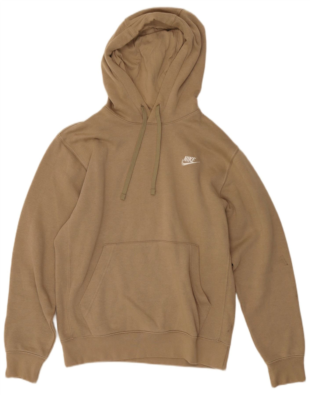 Nike Mens Hoodie Jumper Pequeno Algodão Bege