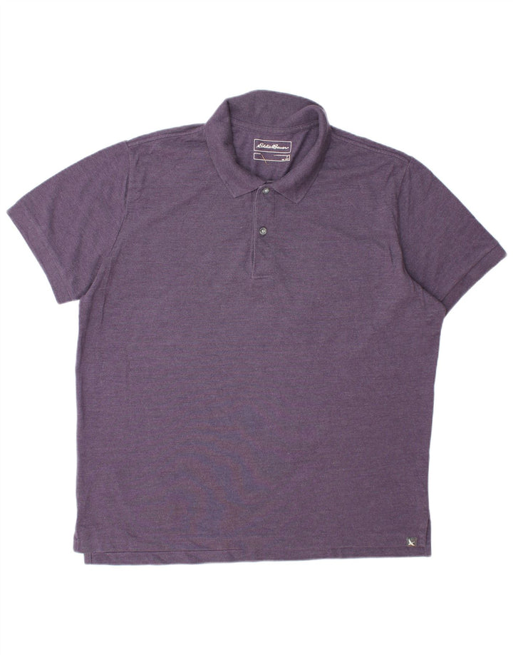 EDDIE BAUER Camisa polo masculina XL algodão roxo