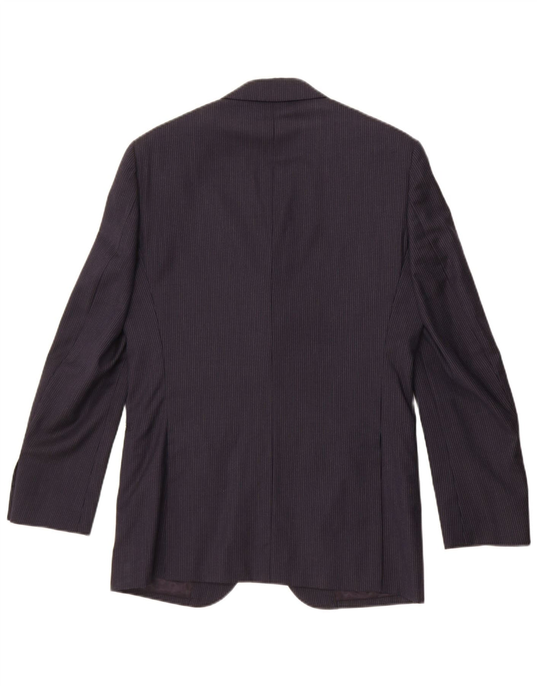 Jaqueta blazer masculina Boggi com 3 botões IT 46 pequena lã listrada azul marinho