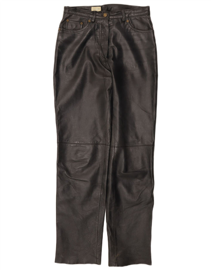Calça feminina Canda reta UE 36 pequena W26 L30 azul marinho