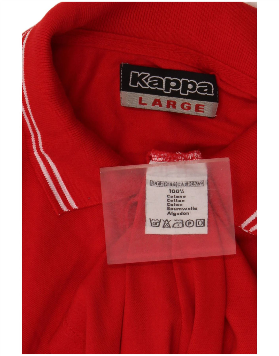Camisa polo masculina Kappa grande algodão vermelho