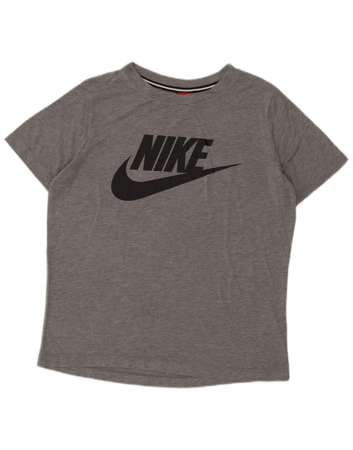 Camiseta masculina NIKE Graphic Graphic cinza médio poliéster