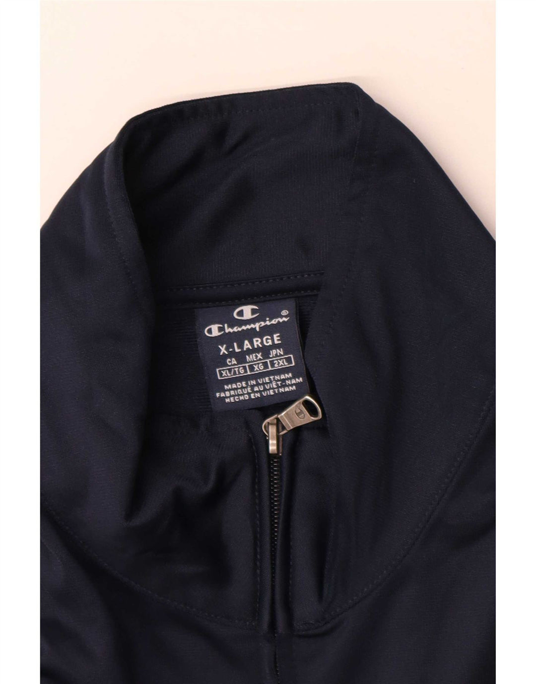 Jaqueta masculina de agasalho gráfico Champion XL azul marinho colorblock