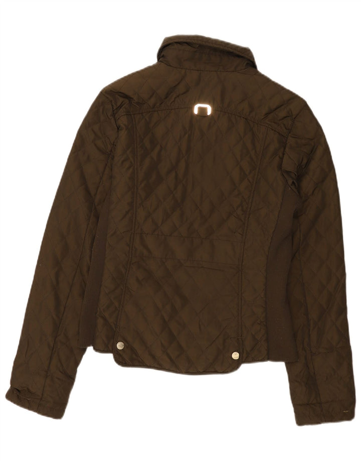 Jaqueta acolchoada feminina Ellesse UK 12 poliéster marrom médio