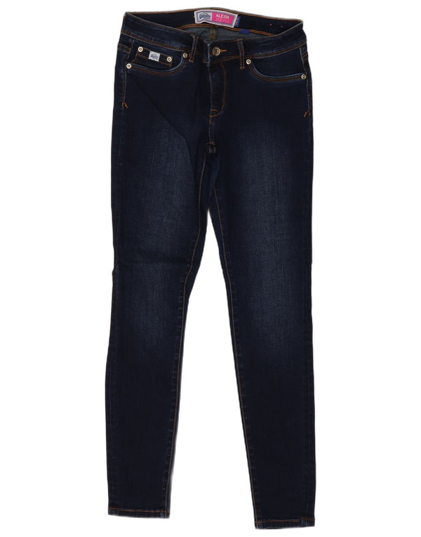Superdry Feminino Alexia Jegging Jeans W27 L30 Azul Marinho Algodão