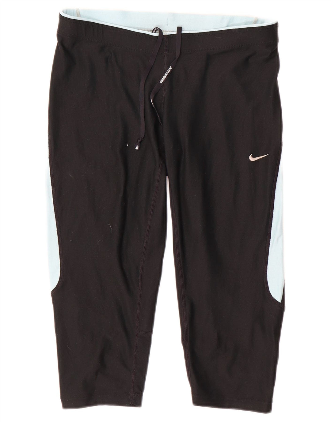 Leggings Nike Capri Femininas UK 10 Pequenas Pretas Colorblock