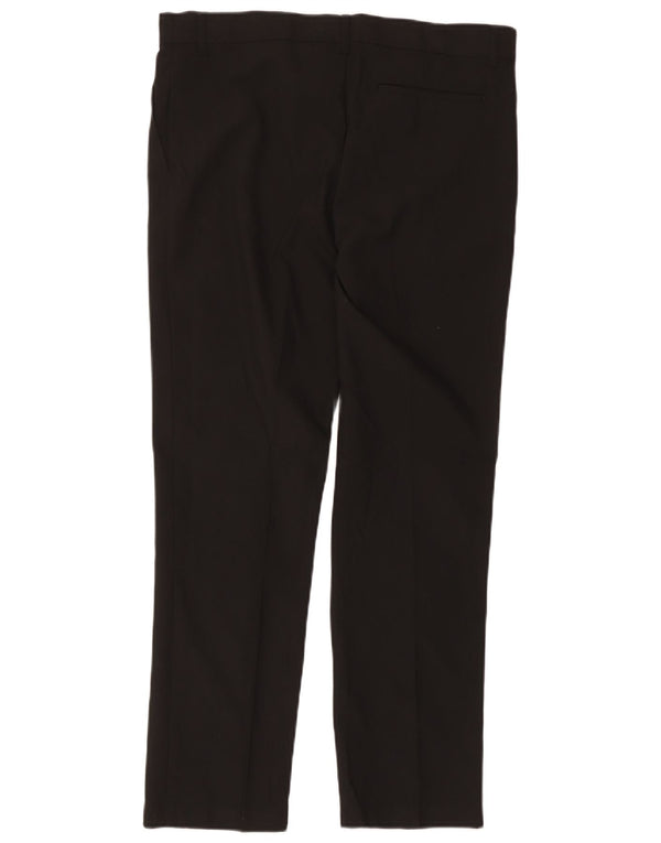 Calças de terno reto para meninos Marks & Spencer 15-16 anos W34 L29 pretas