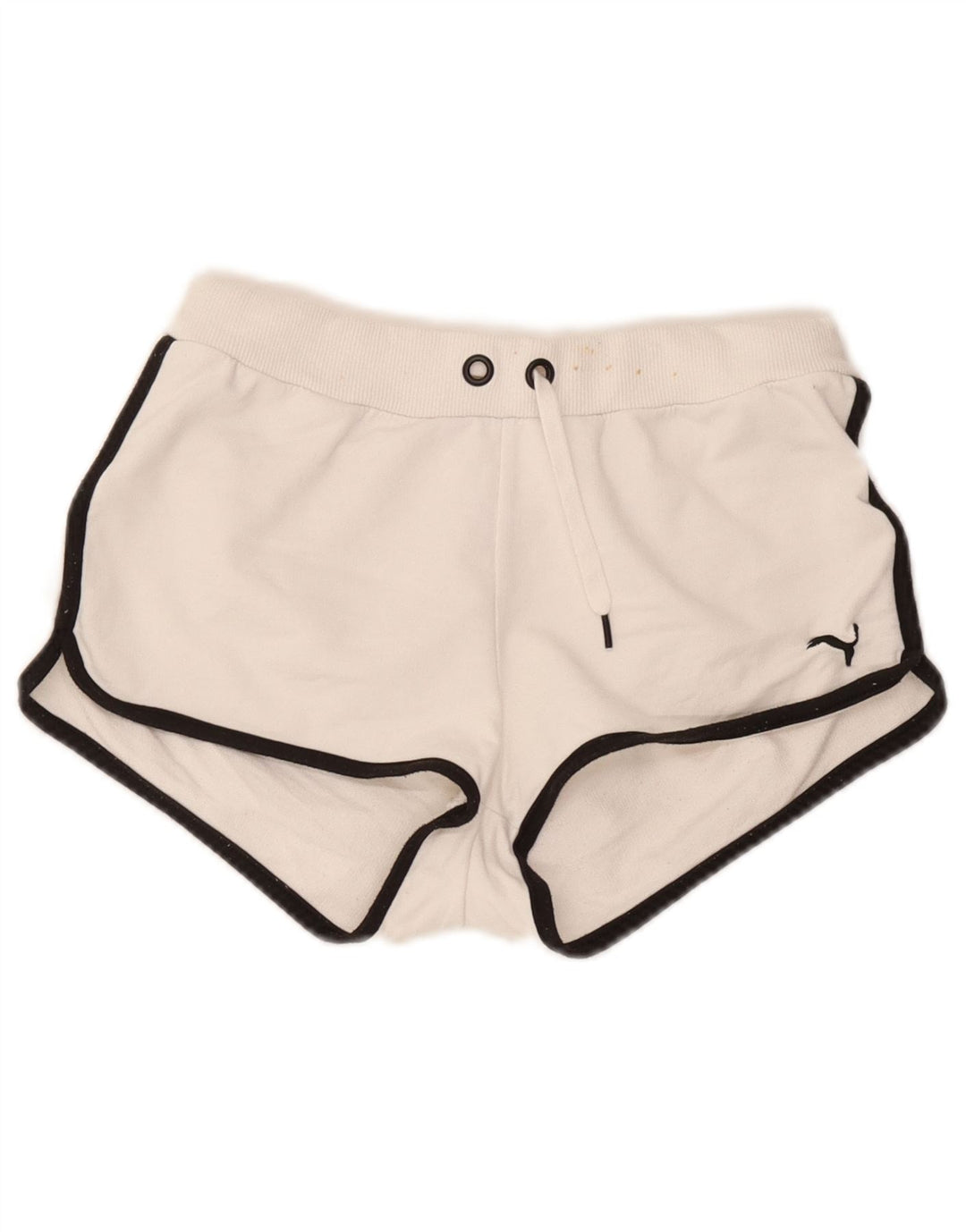 Shorts esportivos femininos Puma UK 10 pequenos brancos