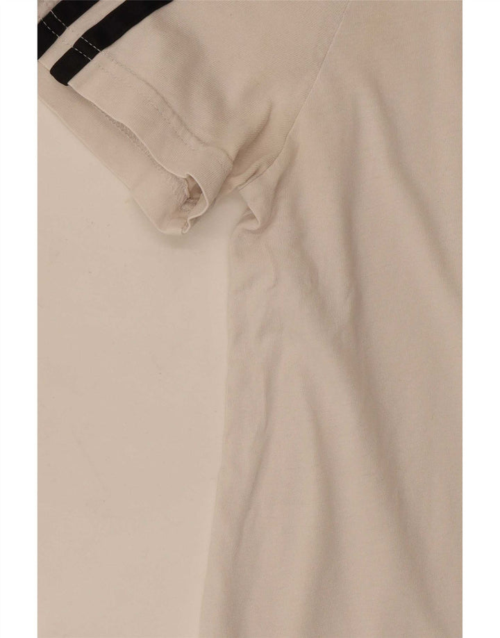 Camiseta Adidas Feminina Crop Top UK 12/14 Médio Branco