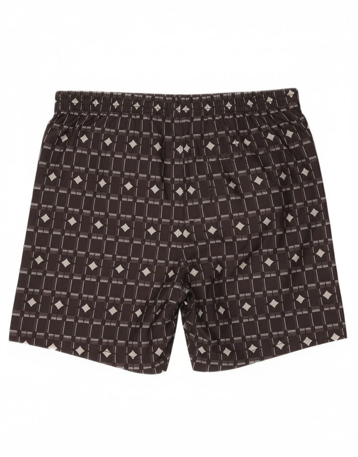 Shorts de natação masculino Nike grande poliéster geométrico marrom
