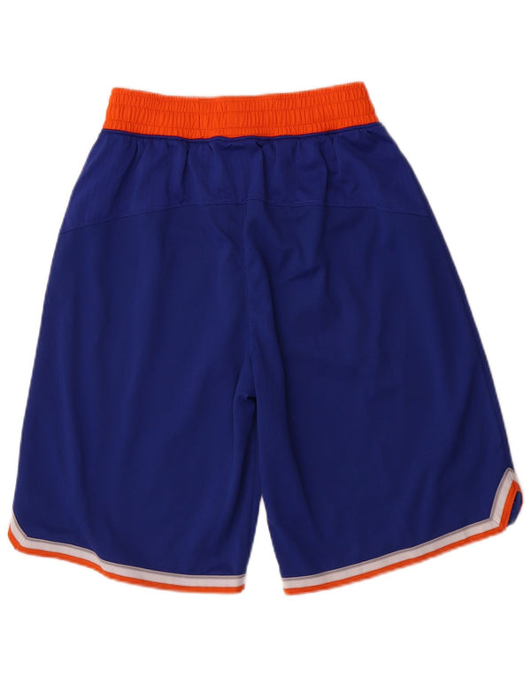 Adidas Mens New York Knicks Sport Shorts Pequeno Azul Colorblock Poliéster