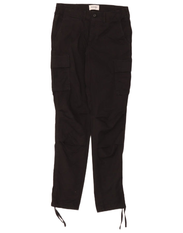 Calça cargo slim masculina Jack & Jones W28 L32 algodão preto
