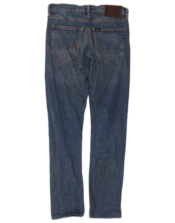 Lee Womens Luke Tapered Slim Jeans W27 L32 Azul Algodão