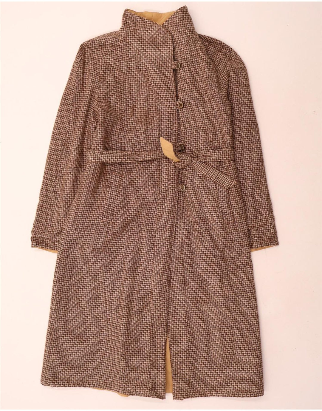 Sobretudo reversível feminino vintage IT 42 bege médio