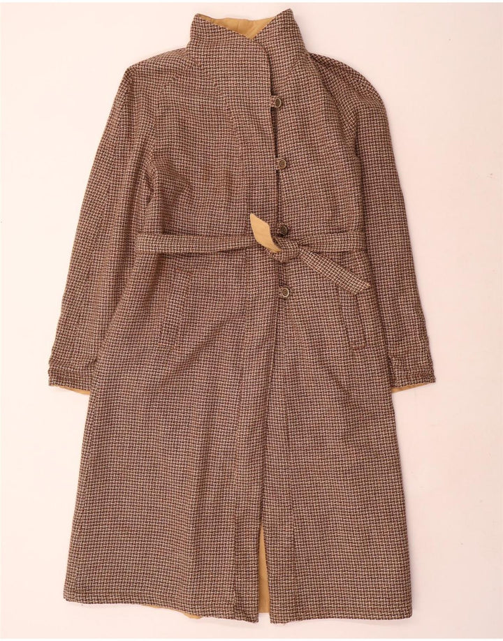 Sobretudo reversível feminino vintage IT 42 bege médio