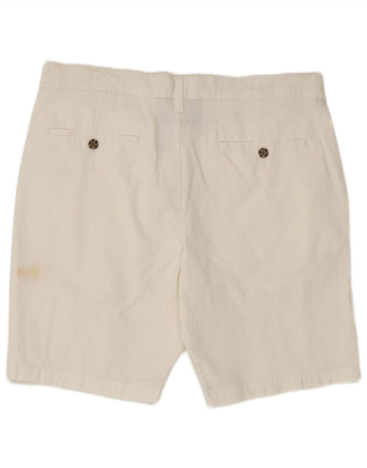Shorts chino masculino Marks & Spencer W34 grande algodão branco