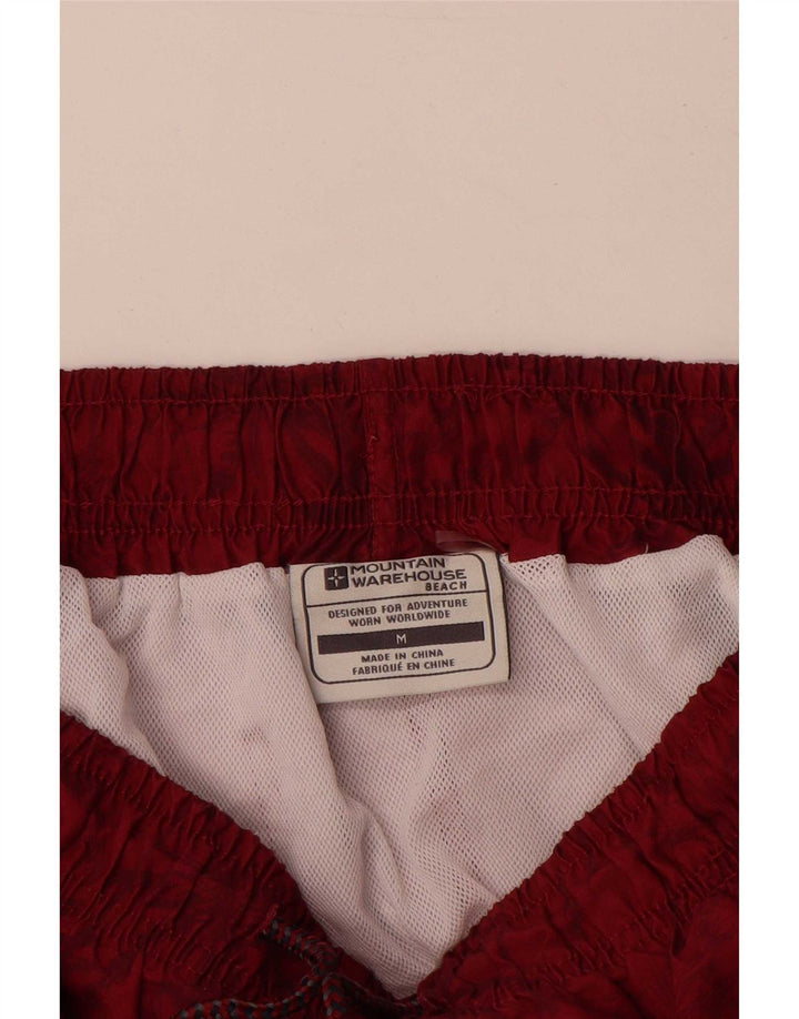 Shorts de natação masculino Mountain Warehouse poliéster floral vermelho médio