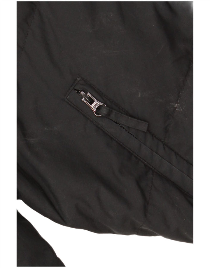 ADIDAS Womens Oversized Hooded Jacket UK 10 Pequeno Poliéster Preto