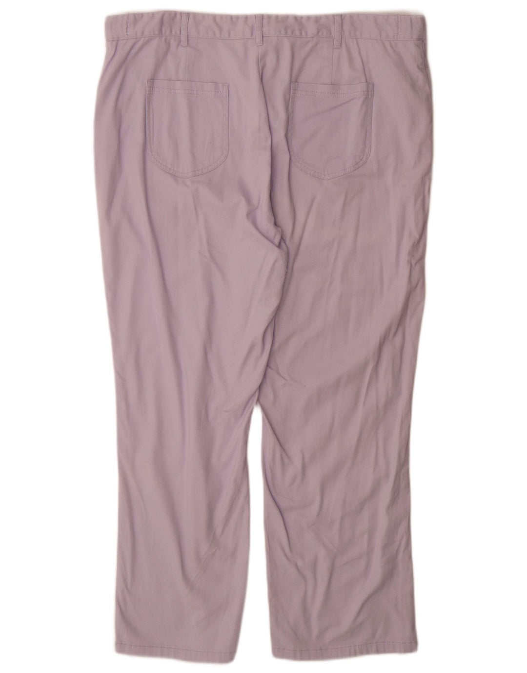 COTTON TRADERS Calça Chino Feminina Reta UK 22 3XL W40 L30 Roxo
