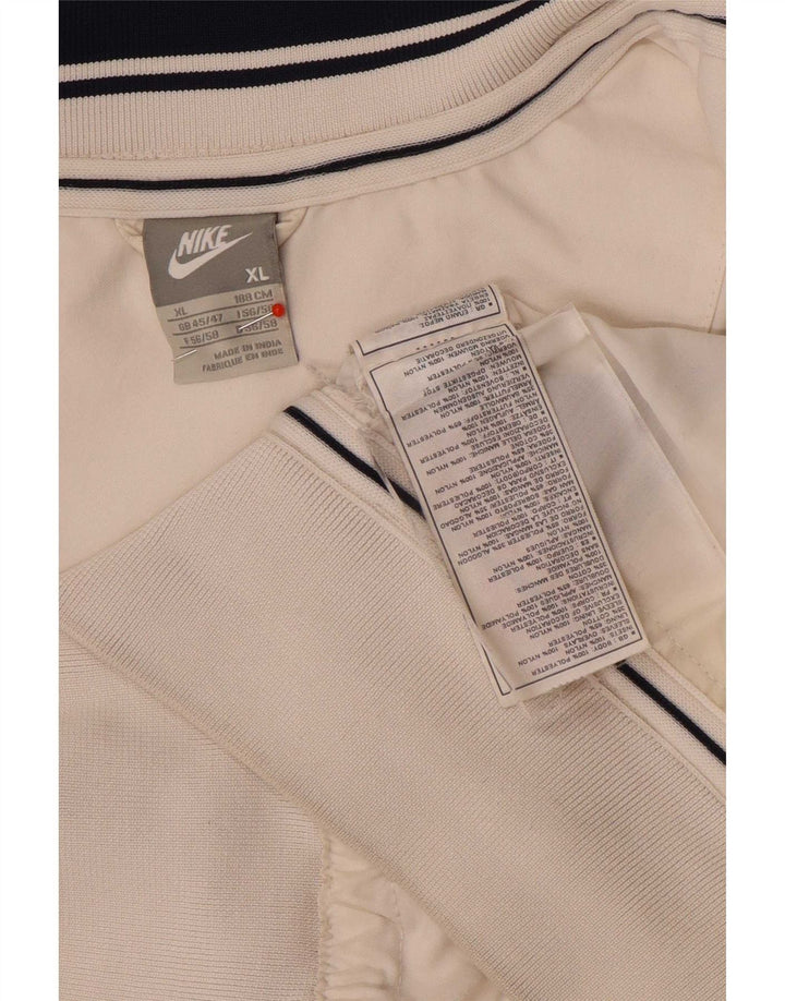 Nike Mens Tracksuit Top Jacket UK 45/47 XL Branco Colourblock Poliéster