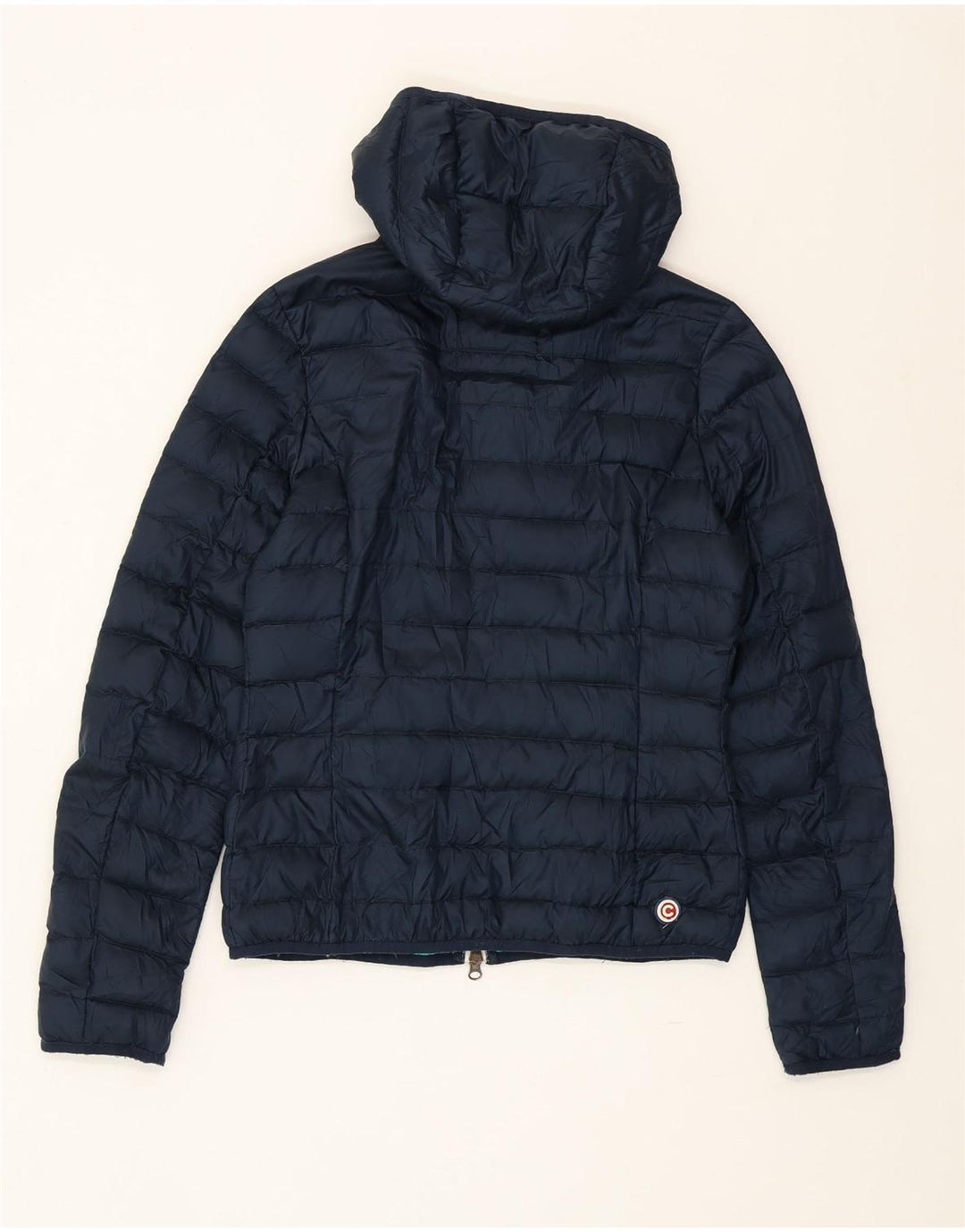 Jaqueta acolchoada com capuz feminino COLMAR IT 42 azul marinho médio