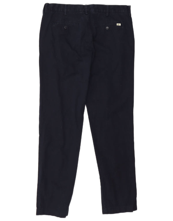 Lacoste Mens Slim Chino Calças Tamanho 44 Grande W34 L31 Azul Marinho Algodão