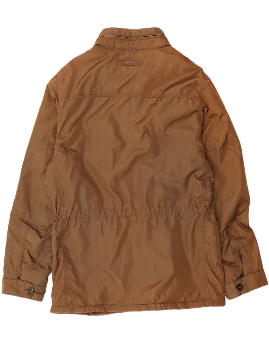 Jaqueta utilitária masculina com capuz GANT UK 42 XL marrom nylon clássico