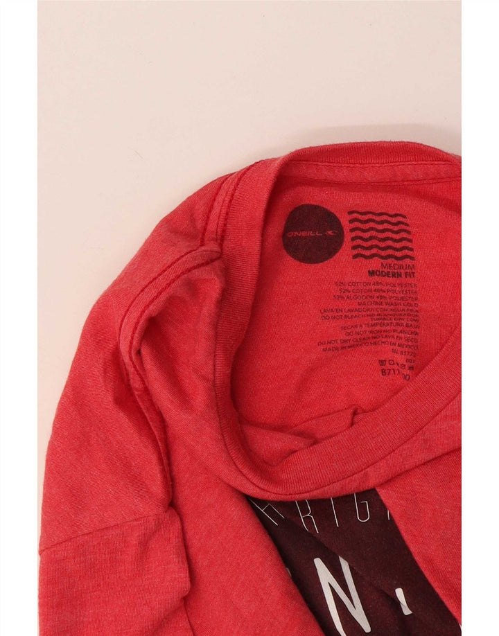 Camiseta masculina O'Neill com ajuste moderno e estampa gráfica de algodão vermelho médio